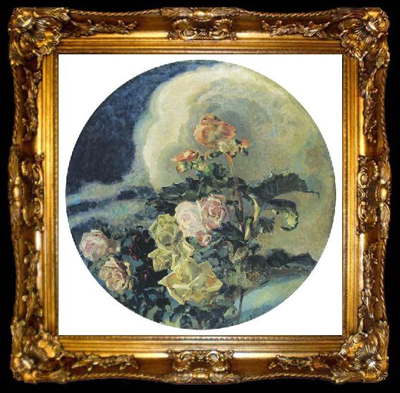 framed  Mikhail Vrubel Yellow Roses,, ta009-2